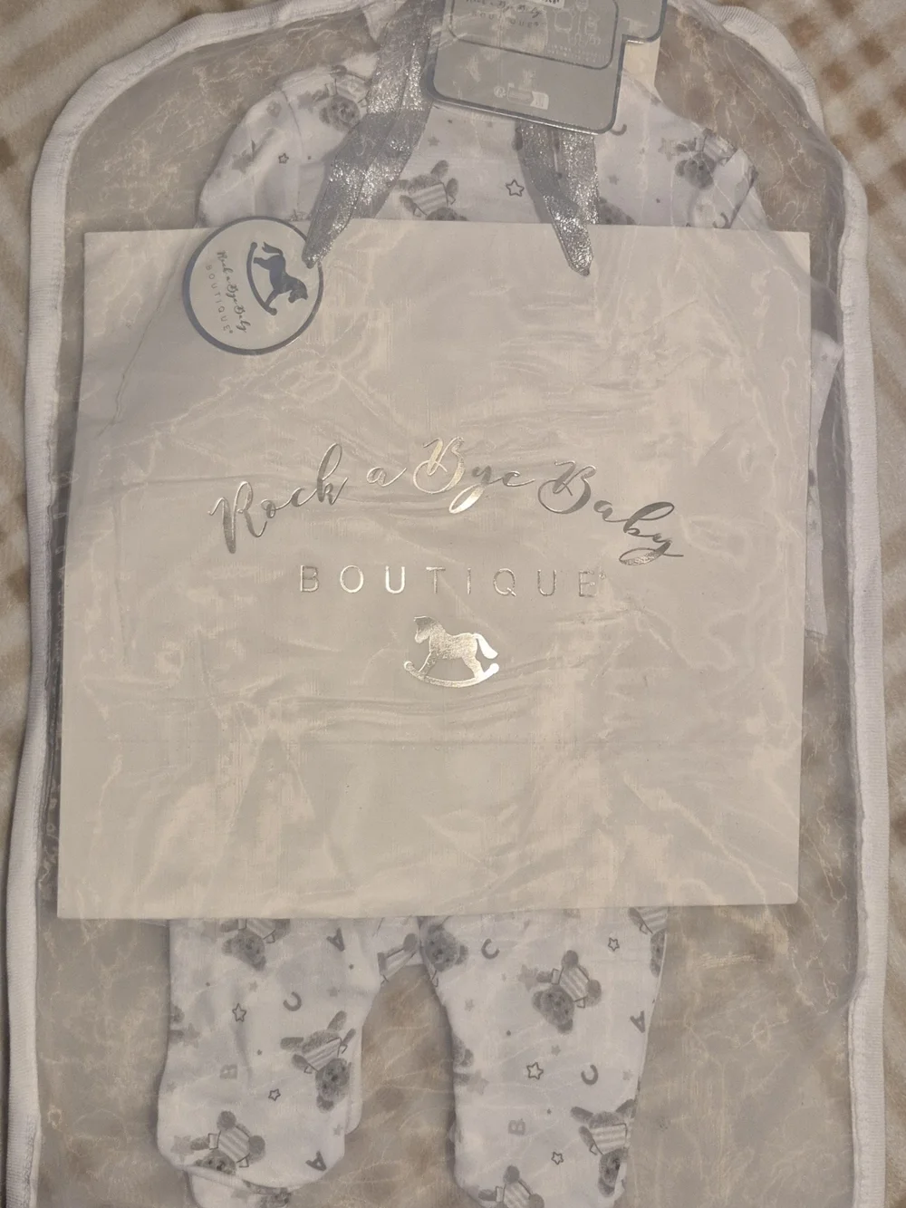 Boutique By The Bay White Baby Bib & 5-Piece Gift Set
